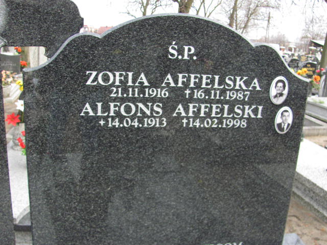 Zofia Affelska 1916 Bydgoszcz - Stary Fordon - Grobonet - Wyszukiwarka osób pochowanych