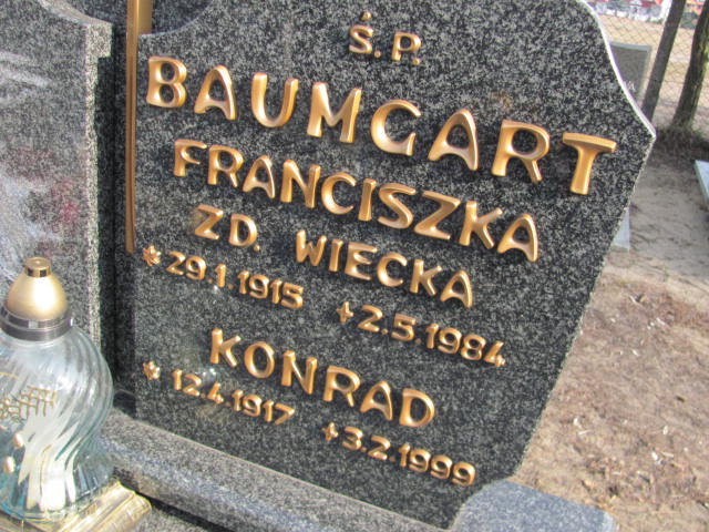 Konrad Baumgart 1917 Bydgoszcz - Stary Fordon - Grobonet - Wyszukiwarka osób pochowanych