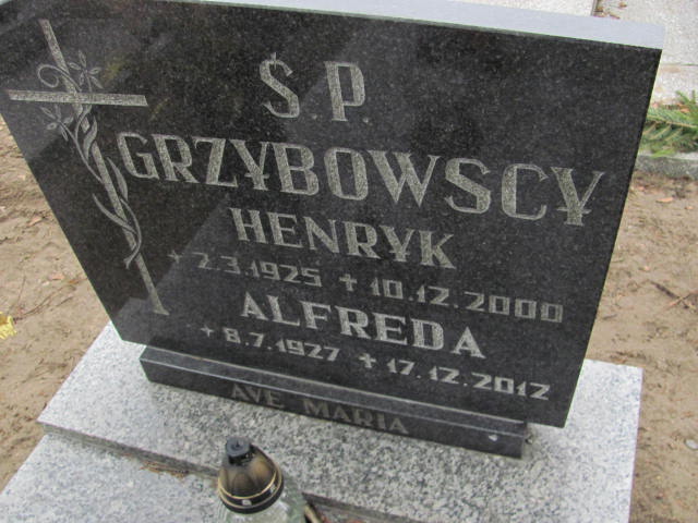 Alfreda Grzybowska 1927 Bydgoszcz - Stary Fordon - Grobonet - Wyszukiwarka osób pochowanych