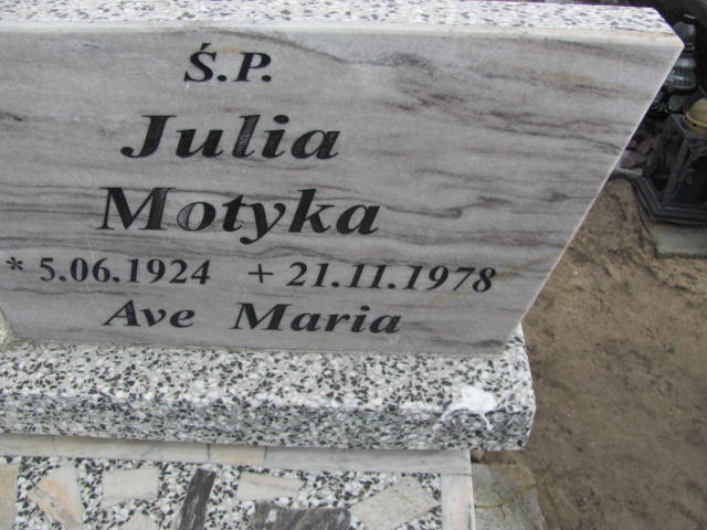 Julia Motyka 1924 Bydgoszcz - Stary Fordon - Grobonet - Wyszukiwarka osób pochowanych