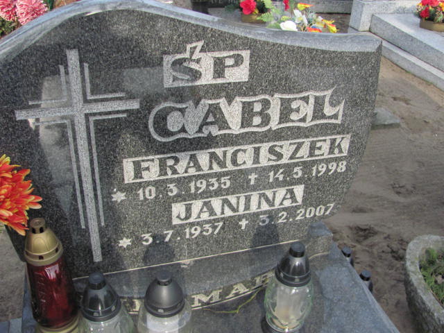 Janina Cabel 1937 Bydgoszcz - Stary Fordon - Grobonet - Wyszukiwarka osób pochowanych