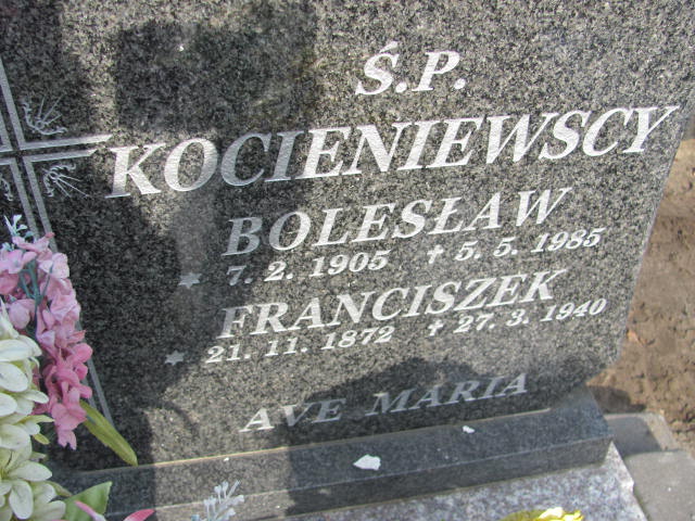 Franciszek Kocieniewski 1872 Bydgoszcz - Stary Fordon - Grobonet - Wyszukiwarka osób pochowanych